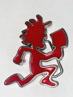 ICP Insane Clown Posse Red Enamel Hatchet Man Juggalo Belt Buckle 2007